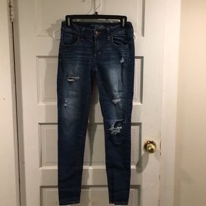 American Eagle ripped skinny jeans